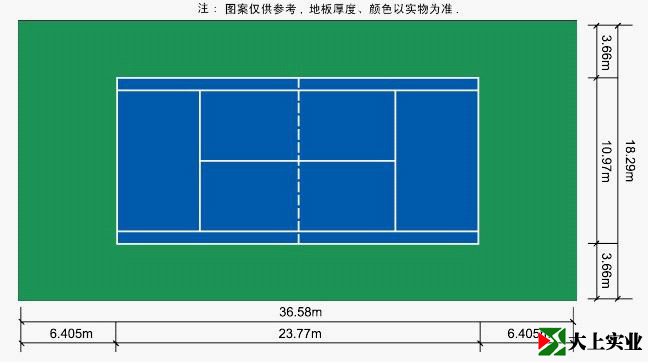 標(biāo)準(zhǔn)網(wǎng)球場尺寸圖