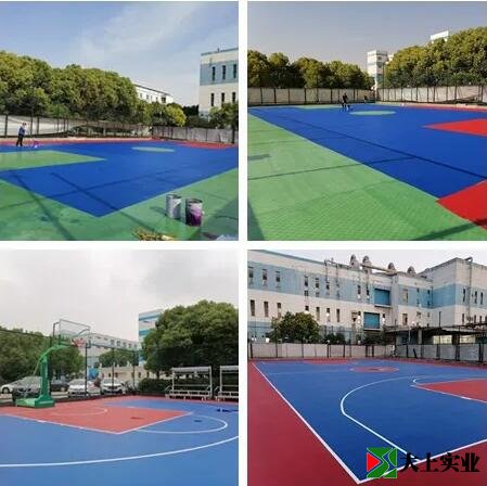 籃球場(chǎng)施工現(xiàn)場(chǎng)