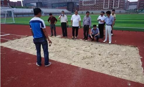 圖8.鉛球投擲區檢測現場