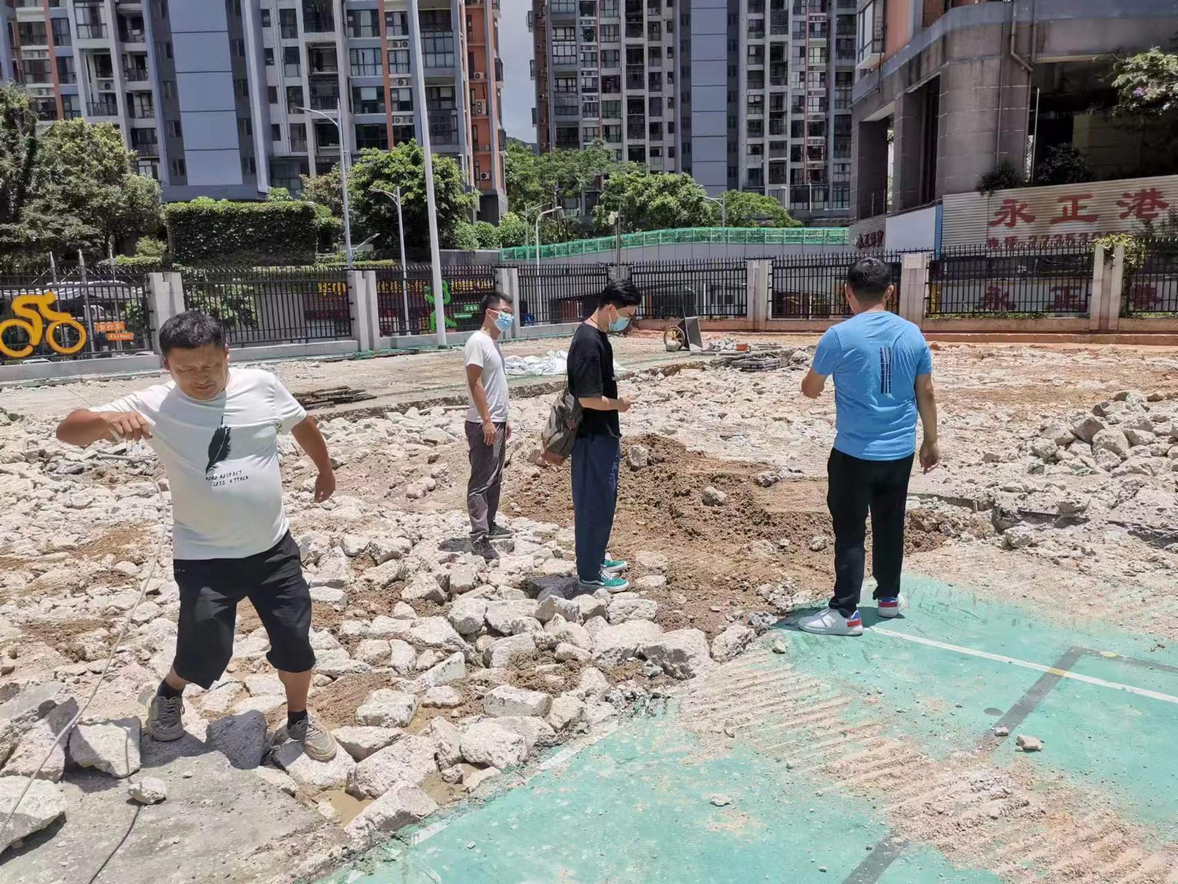 深圳市仙桐小學運動場施工